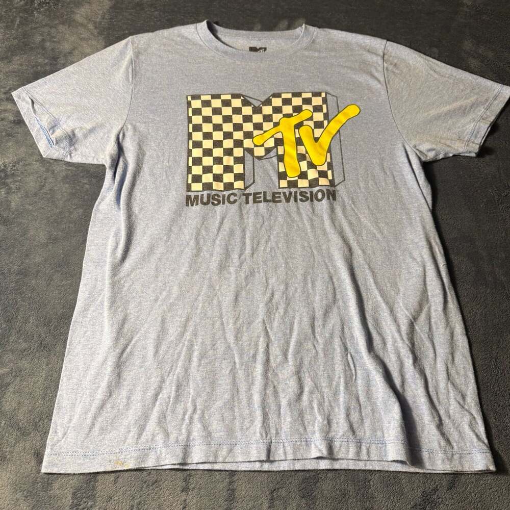Mtv Music Television Graphic T-Shirt Size M Blue
